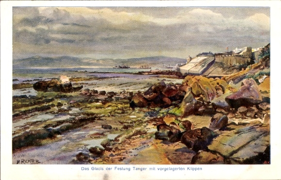 Artist Postcard Richter, Bruno, Tangier Morocco, Tangier Fortress