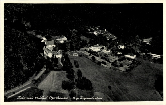 KP Greifenstein w Westerwald, sanatorium Waldhof Elgershausen, zdjęcie lotnicze