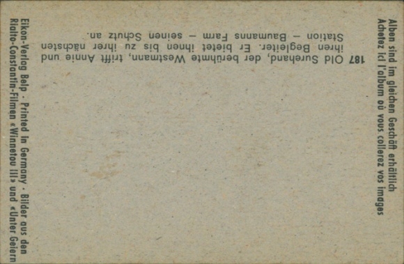 Verzamelfoto Karl May, filmscène, Winnetou III, Among Vultures, nr. 187