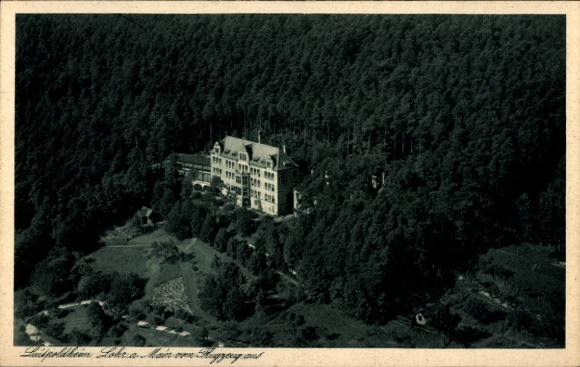 Postcard Lohr am Main Lower Franconia, sanatorium, surrounded by forest