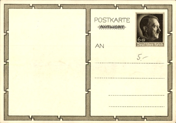 Postal stationery Postcard Führer and Reich Chancellor Adolf Hitler, well-wishers, BDM