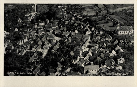 Ak Altdorf (bei Lahr) Ettenheim in Baden, Luftaufnahme
