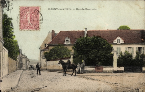 Ak Magny en Vexin Val-d’Oise, Rue de Beauvais