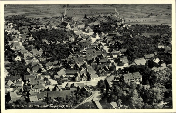 Postcard Hirschberg Warstein North Rhine Westphalia, aerial view of Rust, many roofs, landscape in the background