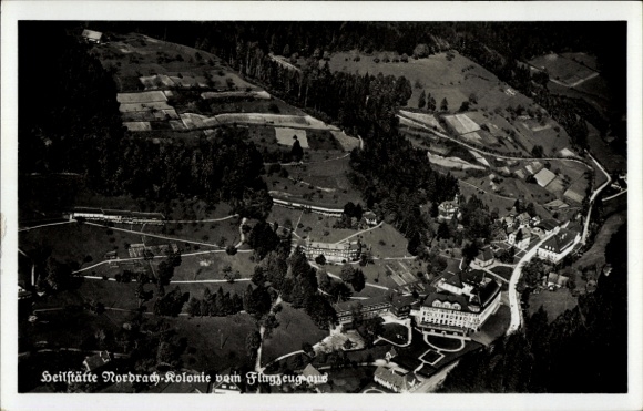 Ak Nordrach im Schwarzwald Baden, Fliegeraufnahme, Heilstätte Nordrach Kolonie