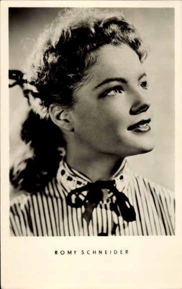 Postcard actress Romy Schneider, portrait