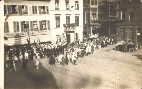 Photo Postcard Poznań Posen, Corpus Christi procession, shop P. Klee Nachf.