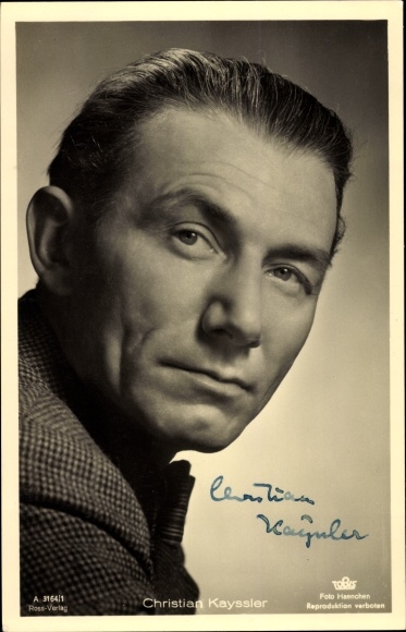Postcard actor Christian Kayssler, Ross Verlag 3164/1, autograph