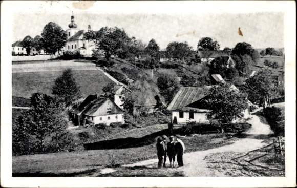 Ak Groß-Auerschim Velky Uhrinov Region Pardubice, Panorama