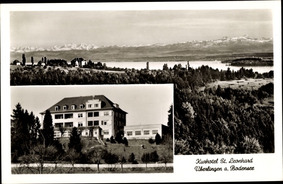 Ak Überlingen am Bodensee, Kurhotel Sankt Leonhard, Landschaftsblick