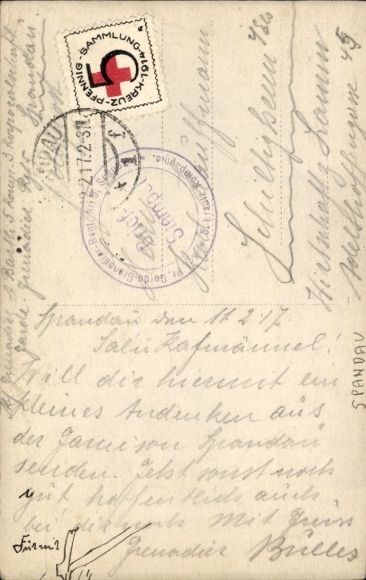 Photo Postcard Berlin Spandau, soldiers, group photo