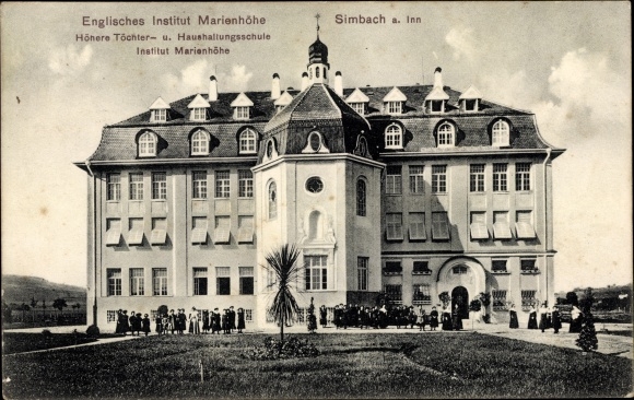 Postcard Simbach am Inn Lower Bavaria, English Institute Marienhöhe