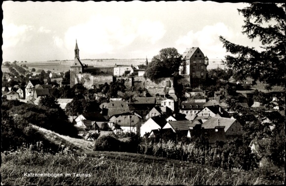 Postcard Katzenelnbogen in the Rhein Lahn district, general view