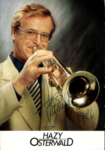 Ak Musiker Hazy Osterwald, Autogramm