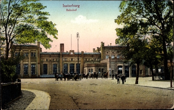 Ak Tschernjachowsk Insterburg Ostpreußen, Bahnhof