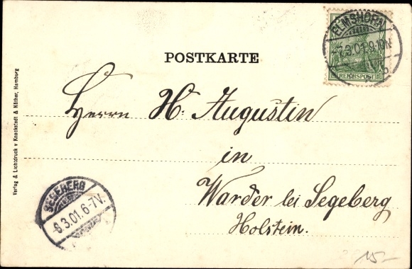Ansichtkaart Elmshorn in Holstein, Kaiserstrasse