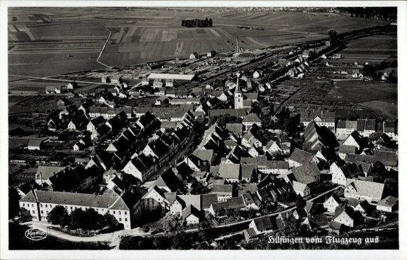 Ak Hüfingen im Schwarzwald, Fliegeraufnahme