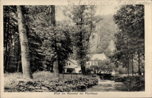 Ansichtkaart Menden in het Sauerland, Hönnetal, Platthaus