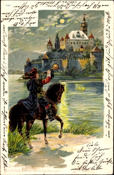 Glitter Chromo-Litho Trumpeter of Säckingen, Horse