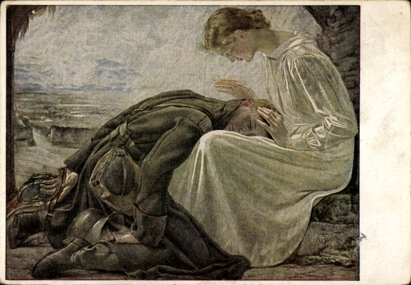 Artist Postcard Bühler, Hans Adolf, Homecoming, HDK No. 136
