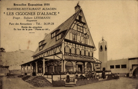 KP Bruxelles Bruksela, Ekspozycja 1935, Restauracja Les Cigognes D'Alsace