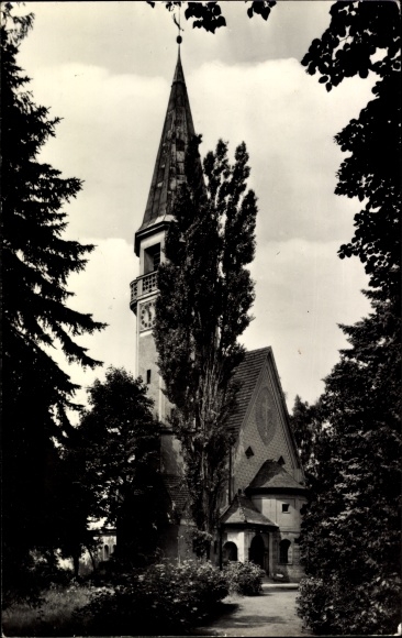 Postcard Zeuthen in der Mark, Evangelical Church