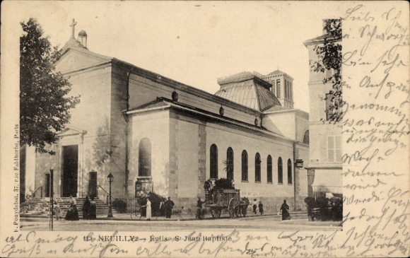 CPA Neuilly sur Seine Hauts de Seine, Église Saint Jean Baptiste