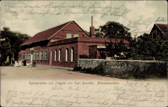Postcard Althaldensleben Haldensleben in Saxony Anhalt, restoration of the brickworks
