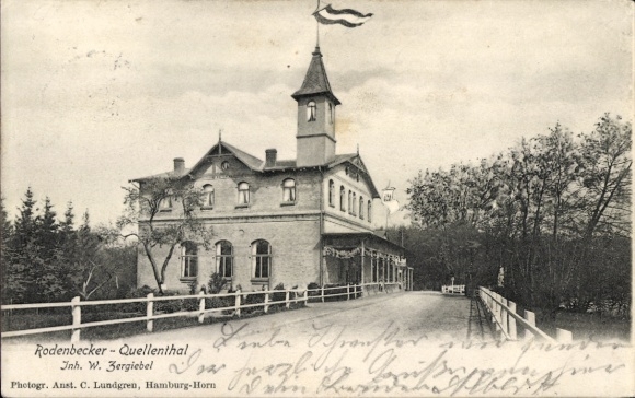 Postcard Hamburg Wandsbek Bergstedt, Rodenbeker Quellental, owner W. Zergiebel