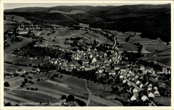 Postcard Unterheinriet Untergruppenbach in Württemberg, aerial photograph