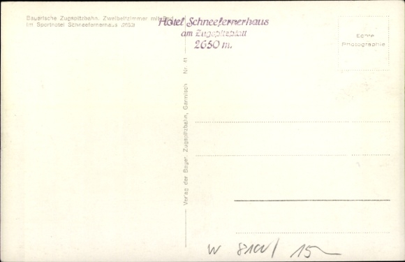 Postcard Zugspitze, Sporthotel Schneefernerhaus, rooms