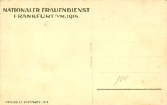 Artist Postcard Schauroth, Lina v., War Women and Children Welfare Bingen, Remember the Fathers
