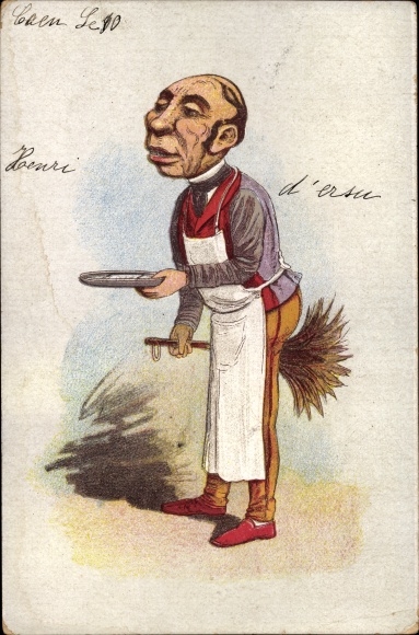 Artist Postcard Servant with duster