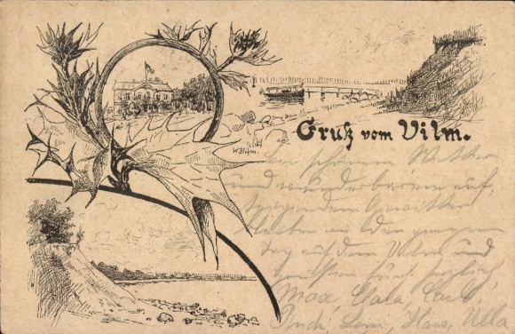 Chromo-Litho Island Vilm Putbus on Rügen, guesthouse, beach