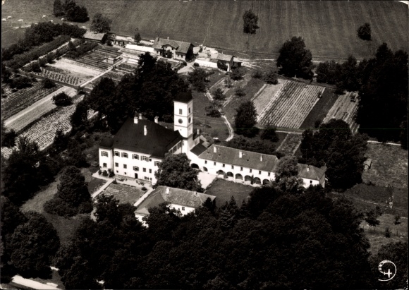 Ak Kleeberg Ruhstorf an der Rott Niederbayern, Fliegeraufnahme
