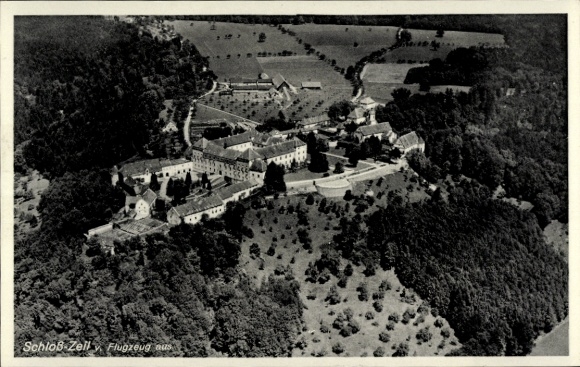 Postcard Leutkirch im Allgäu Württemberg, Zeil Castle, aerial photograph