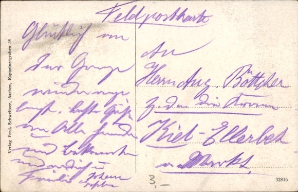 Postcard Herbesthal Lontzen Wallonia Liège, bridge over the railway line Cologne, Aachen, Brussels, Paris
