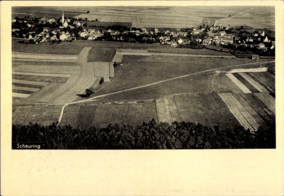 Ak Scheuring in Opper-Beieren, luchtfoto