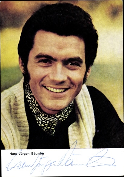 Postcard actor and figure skater Hans-Jürgen Bäumler, portrait, ZDF
