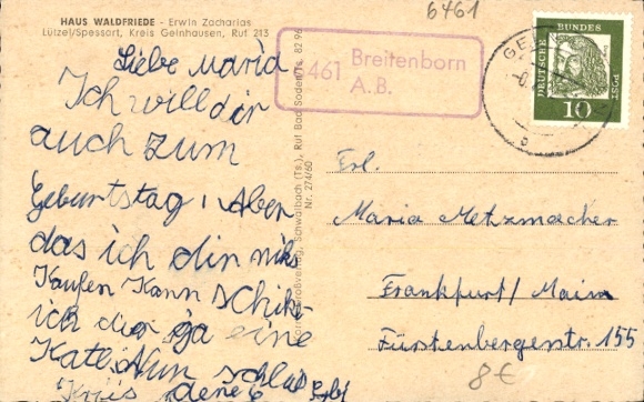 Postcard Lützel in Spessart Biebergemünd Hesse, Panorama