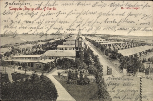 Postcard Döberitz in Havelland, military training area, barracks camp