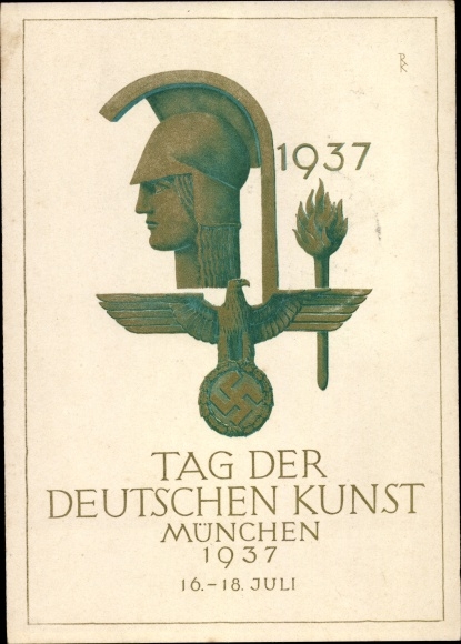 Artist PC Munich Bavaria, Day of German Art 16-18. July 1937