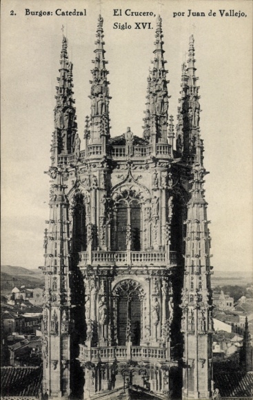 Ak Burgos Kastilien und León,  Kathedrale, El Crucero, von Juan de Vallejo, 16. Jahrhundert