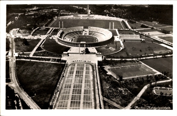 KP Berlin Charlottenburg Westend, Reichssportfeld, zdjęcie lotnicze