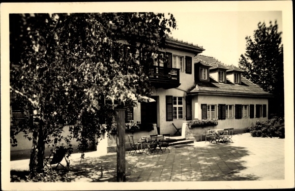 Postcard Storkow in the Mark, Heim Hirschluch, Haus Güldene Sonne