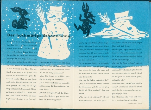 The ABC newspaper with timetable, issue 1978, issue 1, the haughty snowman