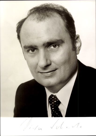 foto politicus Dr. Dieter Schulte, handtekening