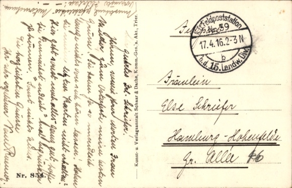 Ak Horchposten im Schützengraben, deutsche Soldaten, 1. WK