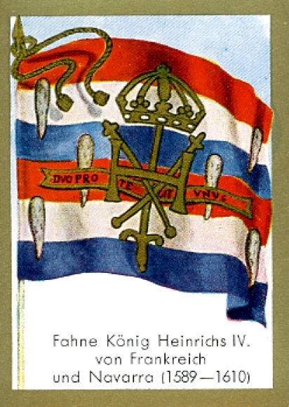Collection picture historical flags Picture 102 Flag of King Heinrich IV. France and Navarre 1589-1610