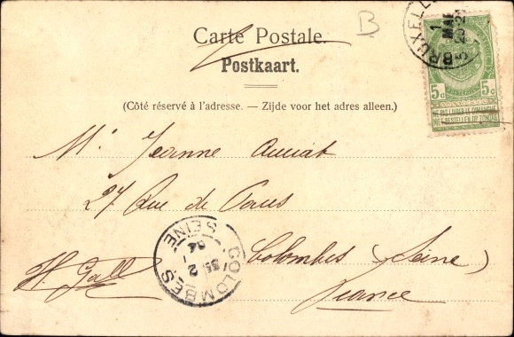 Postcard Brussels, Barracks of the Guides